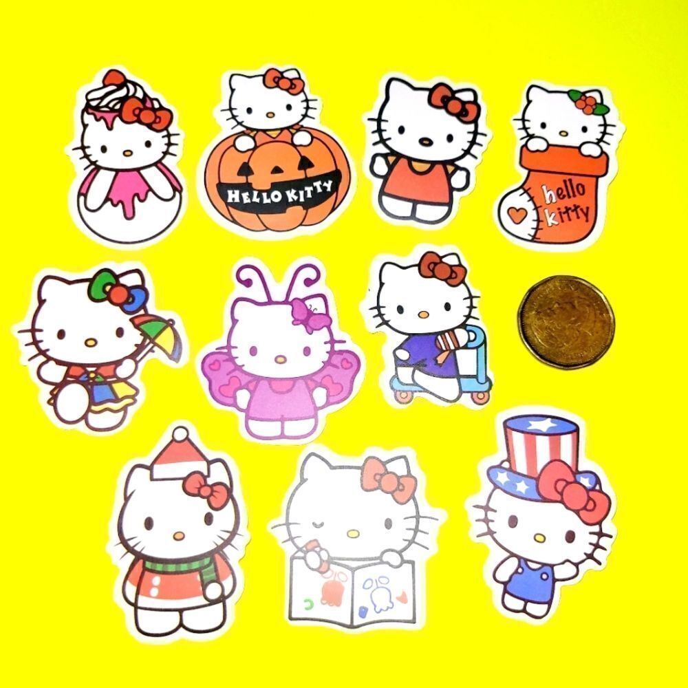 3/$20 brand new 10x waterproof hello kitty stickers